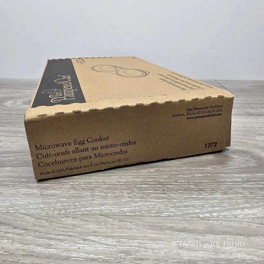 PAMPERED CHEF STONEWARE MICROWAVE‎ EGG COOKER #1372